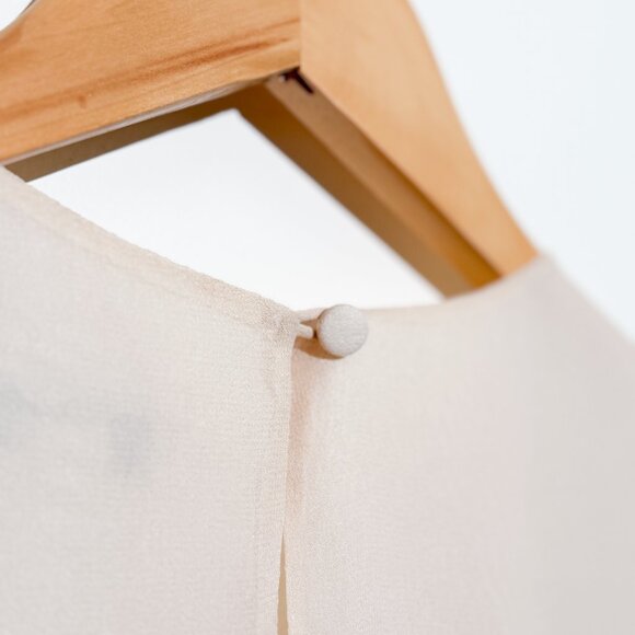 J. Crew Silk Sleeveless Top Light Peach w/ Rhinestones - Picture 5 of 7